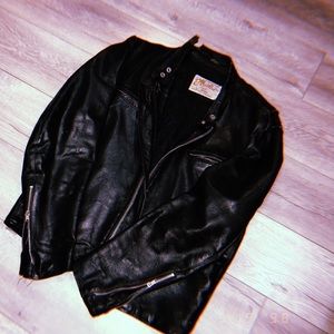 Vintage Leather Motorcycle Jacket